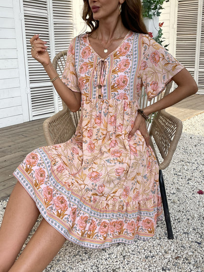Zara™ | Vestido Floral con Espalda Atada